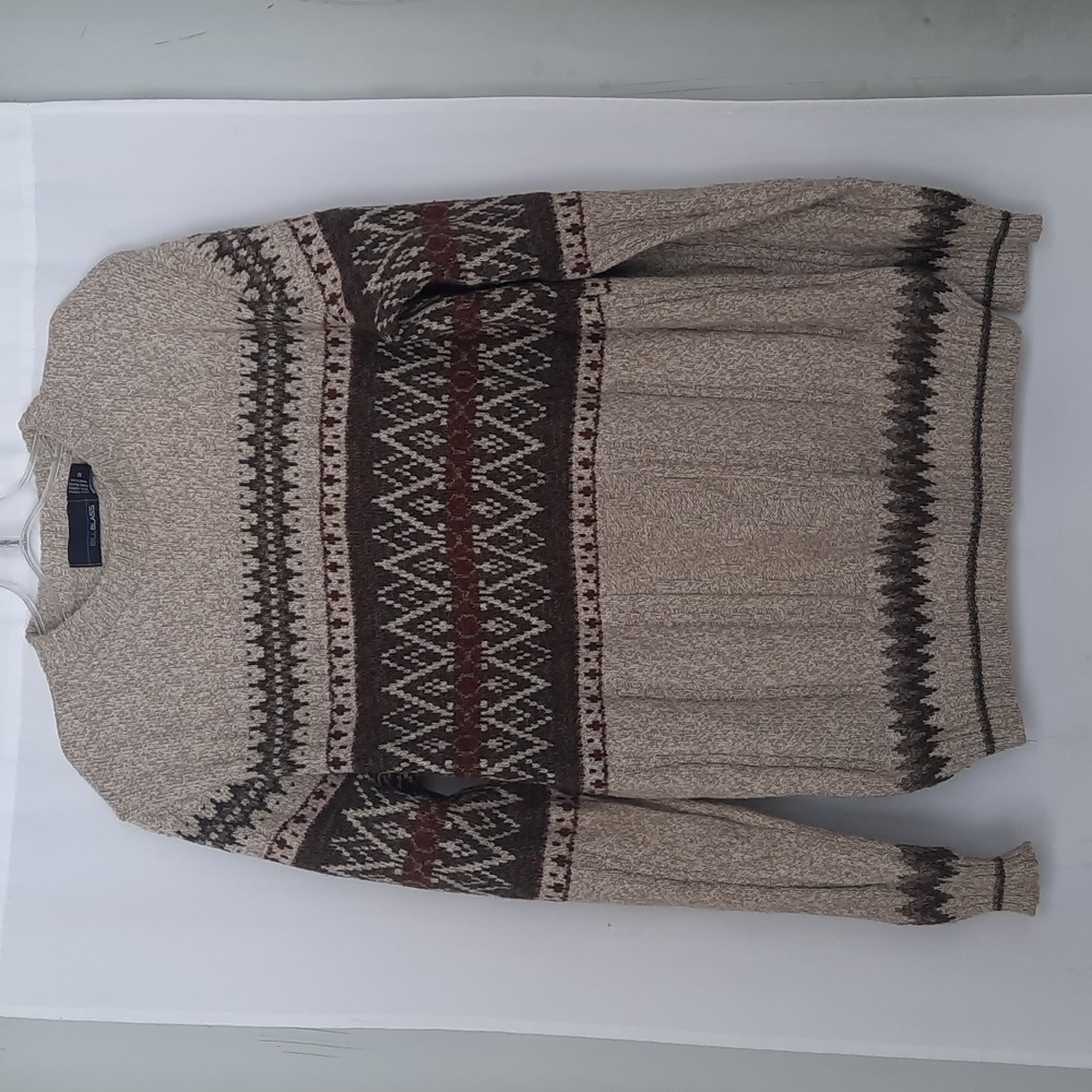 Bill Blass Sweater Fair Isle Men's Medium Cotton Blend  USA